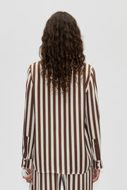 Stine Goya UK Long Sleeve Shirt Top Ivory Stripes