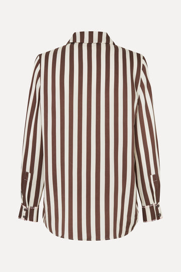Stine Goya UK Long Sleeve Shirt Top Ivory Stripes