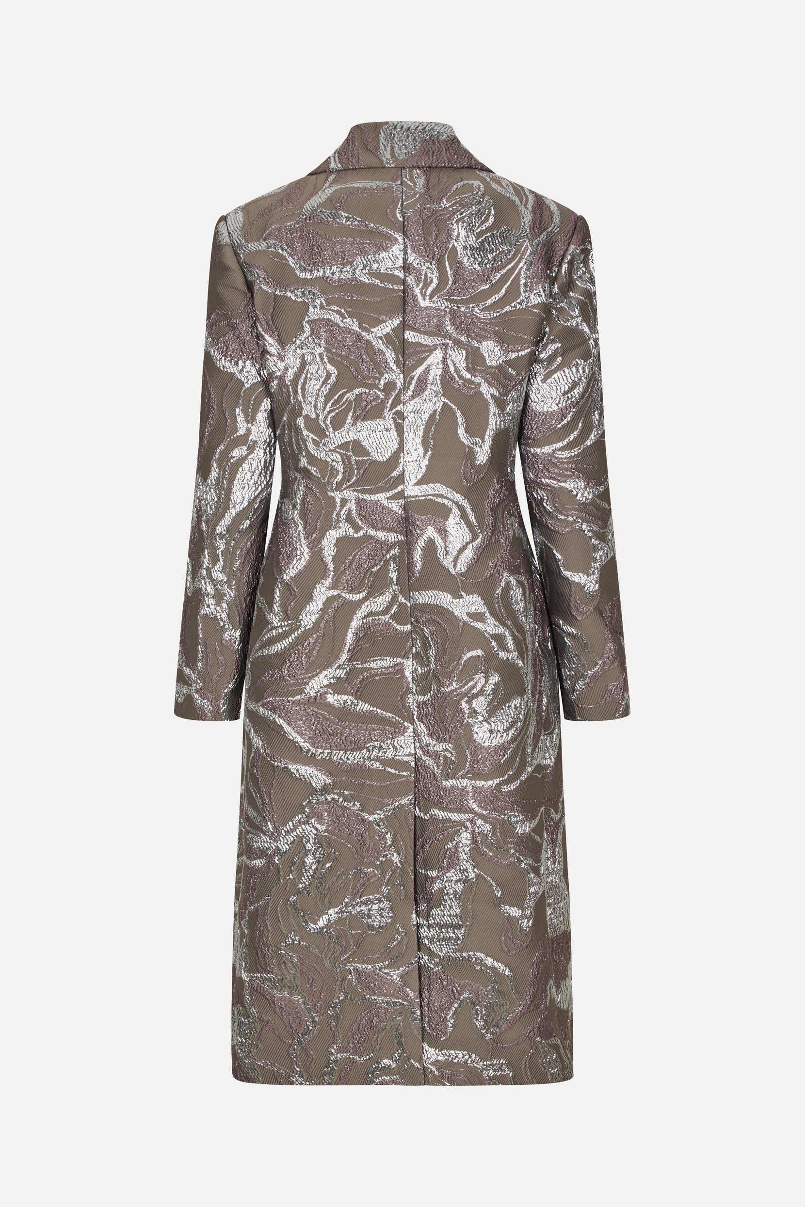 Long Sleeve Straight Coat - Abstract Foliage - Stine Goya UK