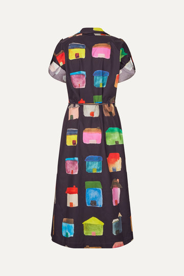 Stine Goya UK Long Sleeve Workwear Midi Dress Dress Refugios