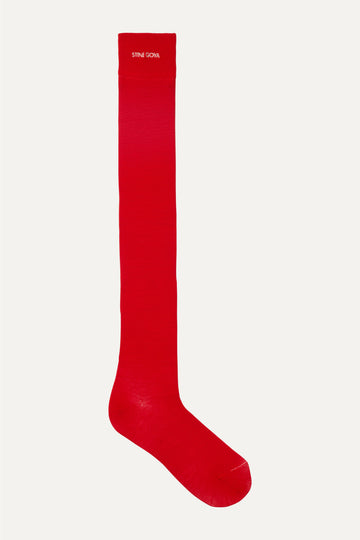 Stine Goya UK Long Socks Accessories Scarlet Logo