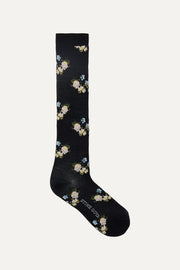 Stine Goya UK Long Socks Accessories Flower Intarsia
