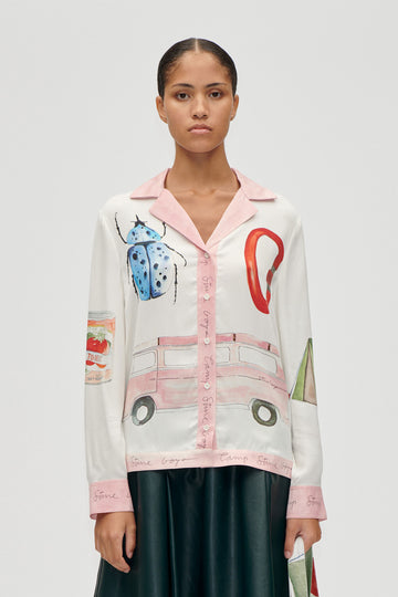 Stine Goya UK Loose Long Sleeve Shirt Top Camp Stine Goya