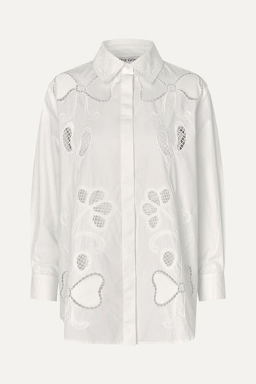 Stine Goya UK Loose Long Sleeve Shirt Top Ballerina Broderie
