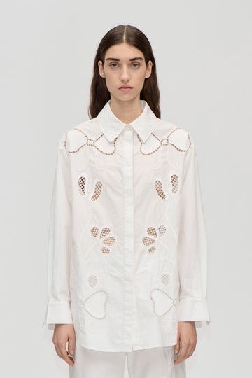 Stine Goya UK Loose Long Sleeve Shirt Top Ballerina Broderie