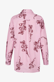 Stine Goya UK Loose Long Sleeve Shirt Top Rose On Rose