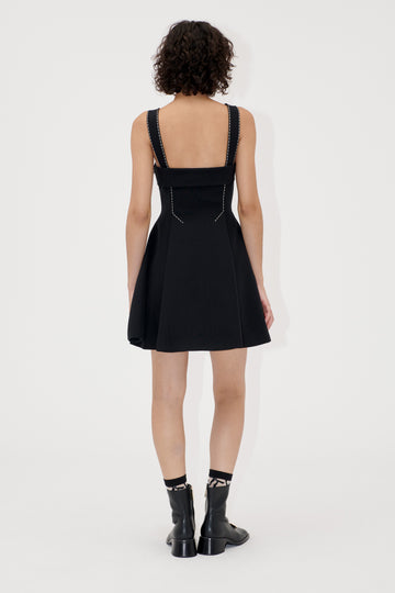 Stine Goya UK Mini Dress w/ Adjustable Straps Dress Jet Black