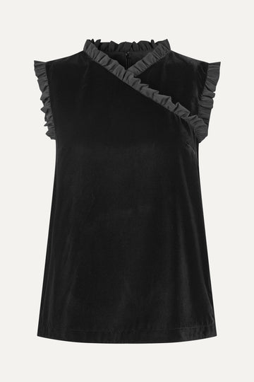 Stine Goya UK Mini Ruffle Top Top Black