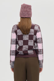 Stine Goya UK Mix Stripe Polo Collar Sweater Knit Multichecks Mix