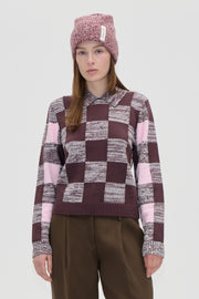 Stine Goya UK Mix Stripe Polo Collar Sweater Knit Multichecks Mix