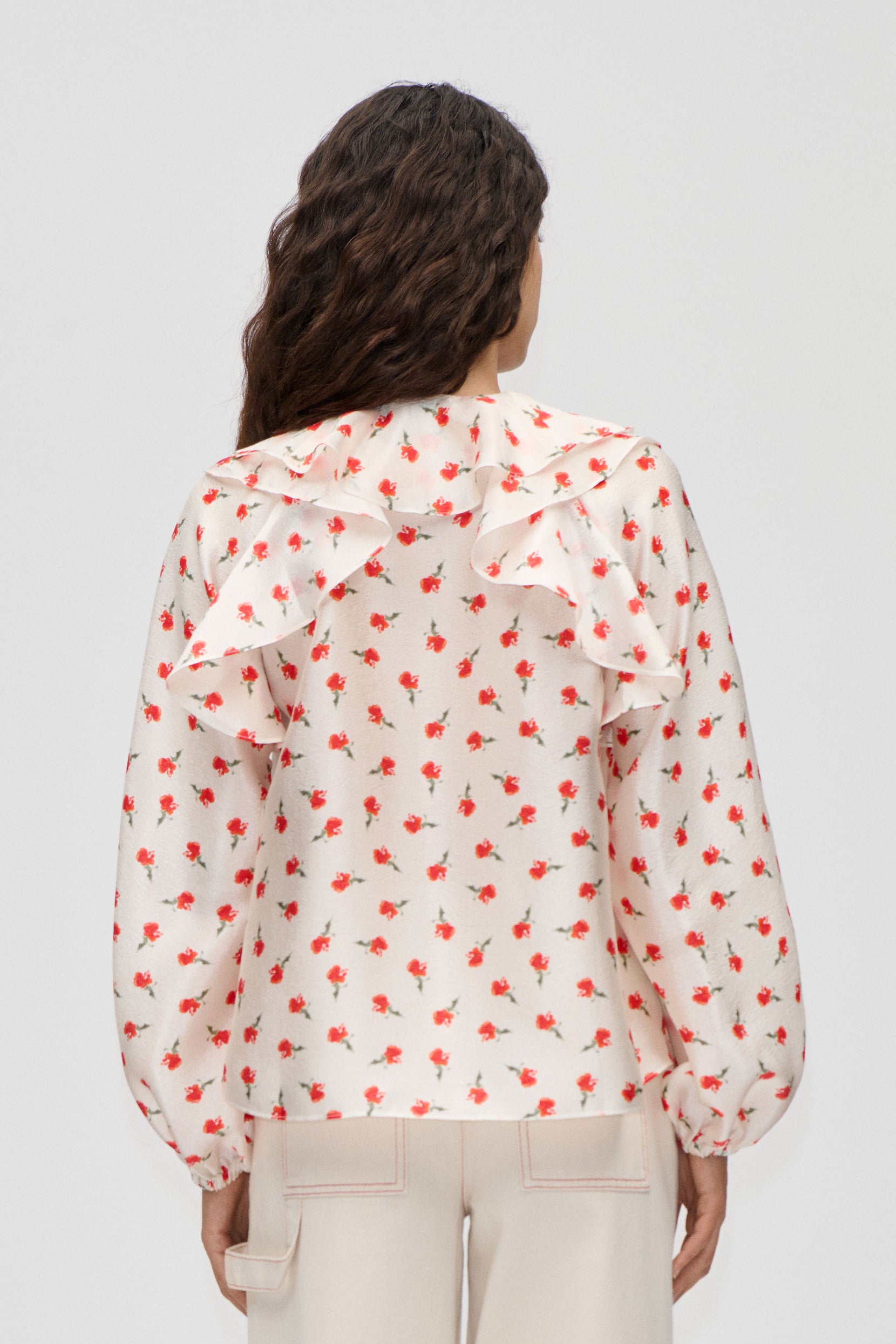 Multi Ruffle Raglan Top - Ditzy Petunia - Stine Goya UK