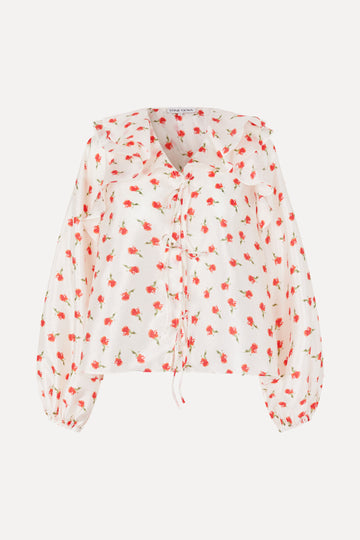 Stine Goya UK Multi Ruffle Raglan Top Top Ditzy Petunia