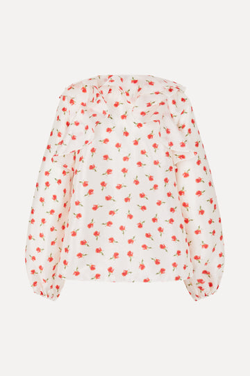 Stine Goya UK Multi Ruffle Raglan Top Top Ditzy Petunia