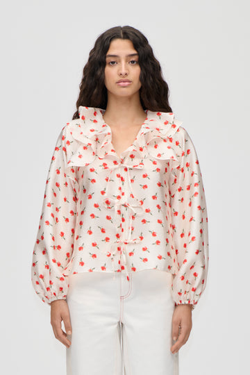 Stine Goya UK Multi Ruffle Raglan Top Top Ditzy Petunia