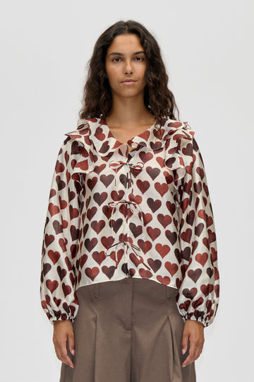 Stine Goya UK Multi Ruffle Raglan Top Top Hearts