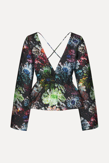 Stine Goya UK Nathalie Blouse Top Glitter Bloom