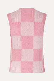 Stine Goya UK Noa Vest Knitted Vest Orchid Check