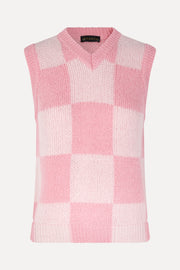 Stine Goya UK Noa Vest Knitted Vest Orchid Check