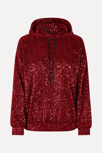 Stine Goya UK Oversize Hoodie Top Bordeaux