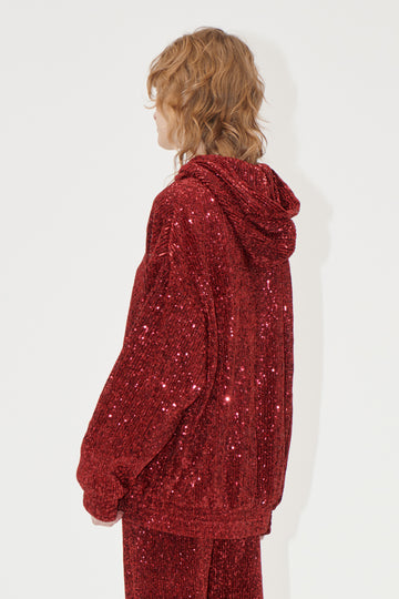 Stine Goya UK Oversize Hoodie Top Bordeaux