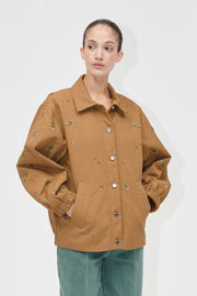 Stine Goya UK Oversized Utility Workwear Jacket Jacket Wild Flower Beads