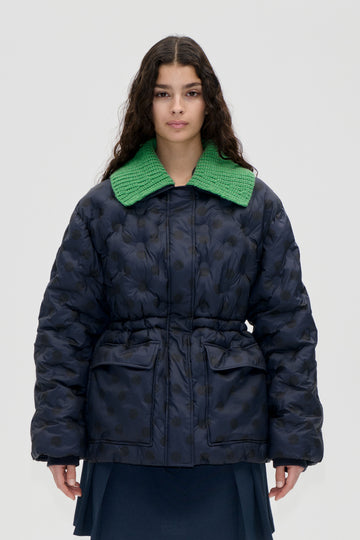 Stine Goya UK Padded Jacket Outerwear Navy Polka