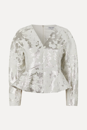 Stine Goya UK Peplum Top Top Lurex Garden