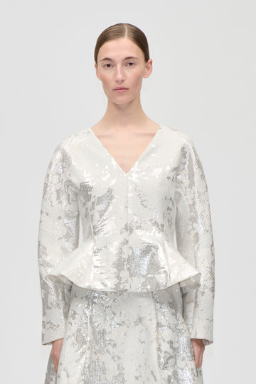 Stine Goya UK Peplum Top Top Lurex Garden