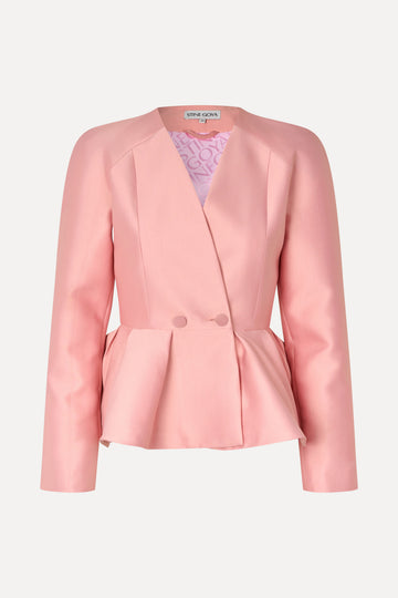 Stine Goya UK Peplum V Neck Jacket Jacket Haze Pink