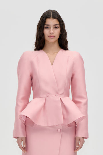 Stine Goya UK Peplum V Neck Jacket Jacket Haze Pink