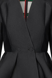 Stine Goya UK Peplum V Neck Jacket Jacket Black