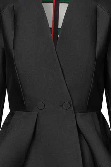 Stine Goya UK Peplum V Neck Jacket Jacket Black