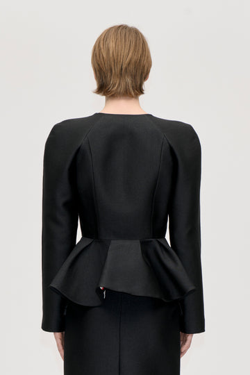 Stine Goya UK Peplum V Neck Jacket Jacket Black