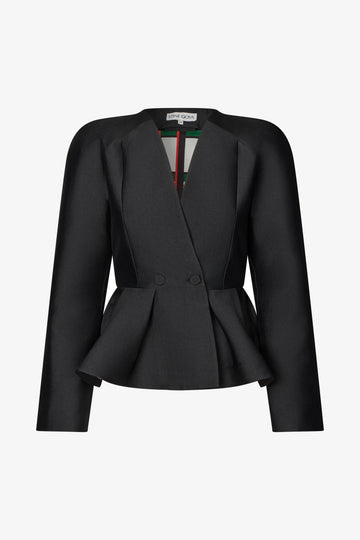 Stine Goya UK Peplum V Neck Jacket Jacket Black