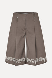Stine Goya UK Pleated Eyelet Bermuda Pants Cherries On A Paisley