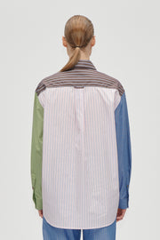 Stine Goya UK Pocket Oversized Shirt Top Multistripes Mix