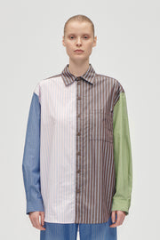 Stine Goya UK Pocket Oversized Shirt Top Multistripes Mix