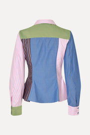 Stine Goya UK Pocket Peplum Shirt Top Multistripes Mix