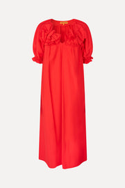 Stine Goya UK Puff Sleeve Detail Long Dress Dress Fiery Red