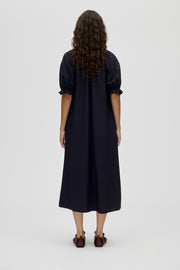Stine Goya UK Puff Sleeve Detail Long Dress Dress Midnight Navy