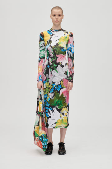 Stine Goya UK Pullover Long Sleeve Midi Dress Dress Flowers Under The Sun