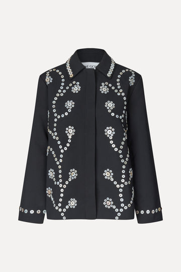 Stine Goya UK Relaxed Fit Jacket Jacket Buttoned Flowers