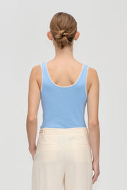 Stine Goya UK Rib Tank Top Top Bel Air Blue