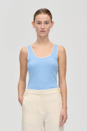 Stine Goya UK Rib Tank Top Top Bel Air Blue