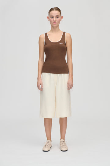 Stine Goya UK Rib Tank Top Top Chicory Coffee