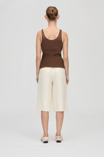 Stine Goya UK Rib Tank Top Top Chicory Coffee