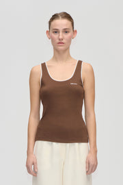 Stine Goya UK Rib Tank Top Top Chicory Coffee