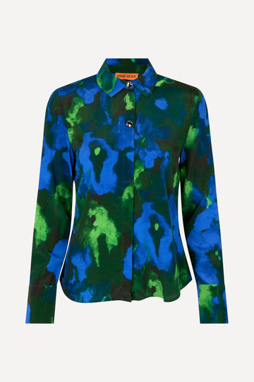 Stine Goya UK Rija Shirt Top Frosted Floral Night
