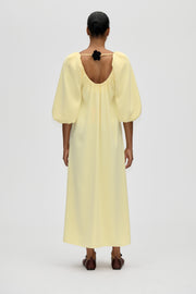 Stine Goya UK Romantic Voluminous Sleeve Dress Dress Pastel Yellow