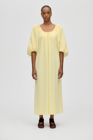 Stine Goya UK Romantic Voluminous Sleeve Dress Dress Pastel Yellow